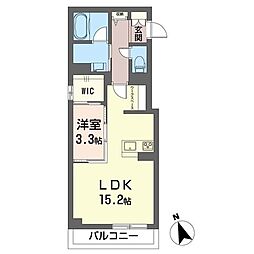 ラ・メール3 1LDKの間取図画像