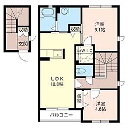 シャーメゾン・MB棟 2LDKの間取図画像