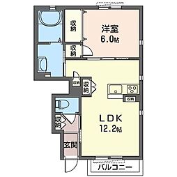 ｌａ　ｃａｓａ　ｆｅｌｉｃｅ 1階1LDKの間取り