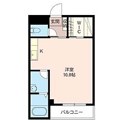 エミネンスハイツ ワンルームの間取図画像