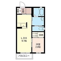 ミラージュキャッスル 1LDKの間取図画像