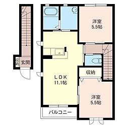 M・グレース 2LDKの間取図画像