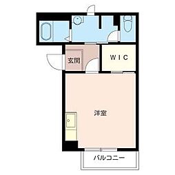 ドミール久松 ワンルームの間取図画像
