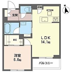ラピスール 1LDKの間取図画像