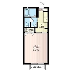 プリモス・コートG 1Kの間取図画像