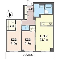 ベレオ船橋 2LDKの間取図画像