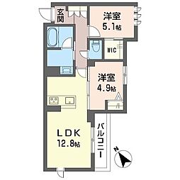 ソノルム 2LDKの間取図画像