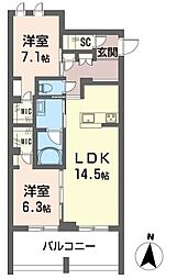 間取図画像 2LDK