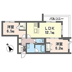 ティエンポ　フェリズ　I 2階2LDKの間取り