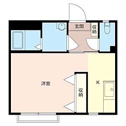 BLUENOTE ワンルームの間取図画像