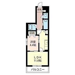 エミネンスコート 1LDKの間取図画像