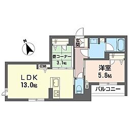 アメージングコートD 2LDKの間取図画像