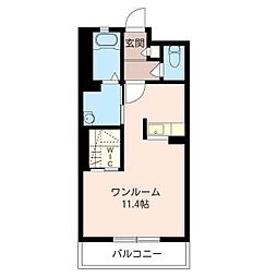 レジェンドヒルズ ワンルームの間取図画像