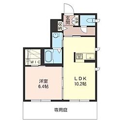 ベレオMO 1LDKの間取図画像