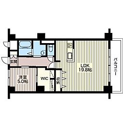 長福ハイツ 1LDKの間取図画像