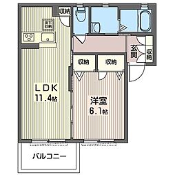 ガーデンハイツ 1LDKの間取図画像