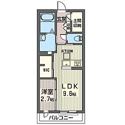 マルシェB 1LDKの間取図画像