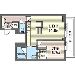 EASTBASE 1LDKの間取図画像