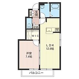 ドーム東峰 1LDKの間取図画像