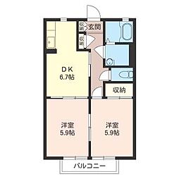 間取図画像 2DK