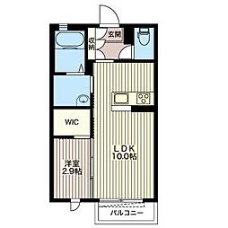 サニーコートダイドーO棟 1LDKの間取図画像