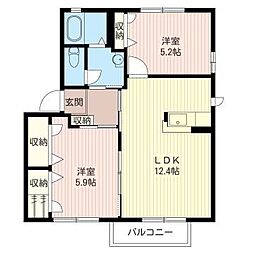 間取図画像 2LDK