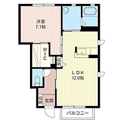 ベルフローラ 1LDKの間取図画像