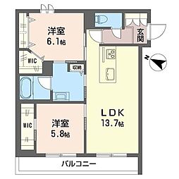 間取図画像 2LDK