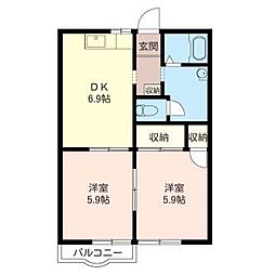 間取図画像 2DK