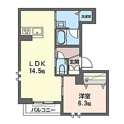 グラシューズ常盤台 1LDKの間取図画像