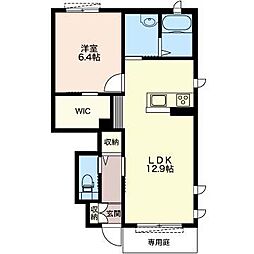 リラフォート 1LDKの間取図画像