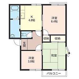 フレグランス朝霞B 3Kの間取図画像
