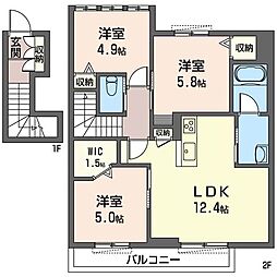TommyGardenF 3LDKの間取図画像