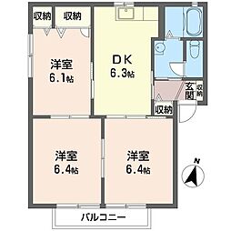 間取図画像 3DK