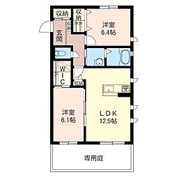タンドレス 2LDKの間取図画像