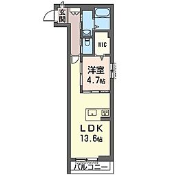 スペリアージュ3 1LDKの間取図画像