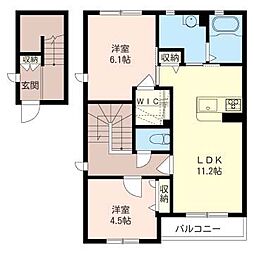 シェイド 2LDKの間取図画像