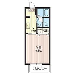 MASTLIFEおもちゃのまちE 1Kの間取図画像