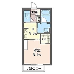GS・新川崎 1Kの間取図画像