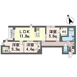 シャンテ ユーI 3LDKの間取図画像