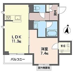 シャーメゾン茅ヶ崎海岸 1LDKの間取図画像