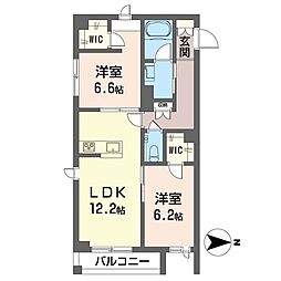 ロングウッドテラス 2LDKの間取図画像