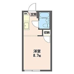 ドミール山下 ワンルームの間取図画像