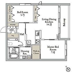 シャーメゾン藤雅庭 2LDKの間取図画像
