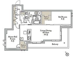 シャーメゾン藤雅庭 2LDKの間取図画像