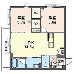 VitrailFukasawa 2LDKの間取図画像