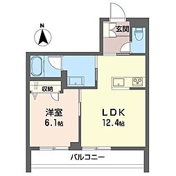 (仮称)板橋区桜川2丁目シャーメゾン 1LDKの間取図画像
