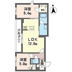 (仮称)板橋区桜川2丁目シャーメゾン 2LDKの間取図画像