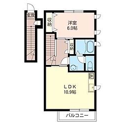 グランシャリオ 1LDKの間取図画像