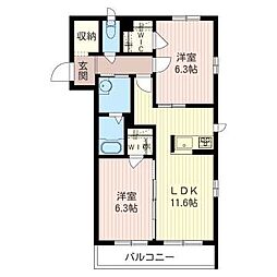 間取図画像 2LDK